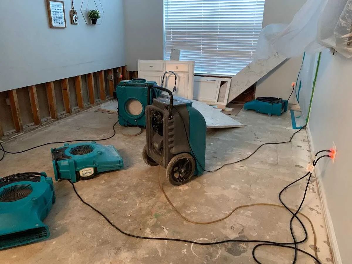 Dehumidifier in flood-cut room for Water Extraction & Removal in Millsboro